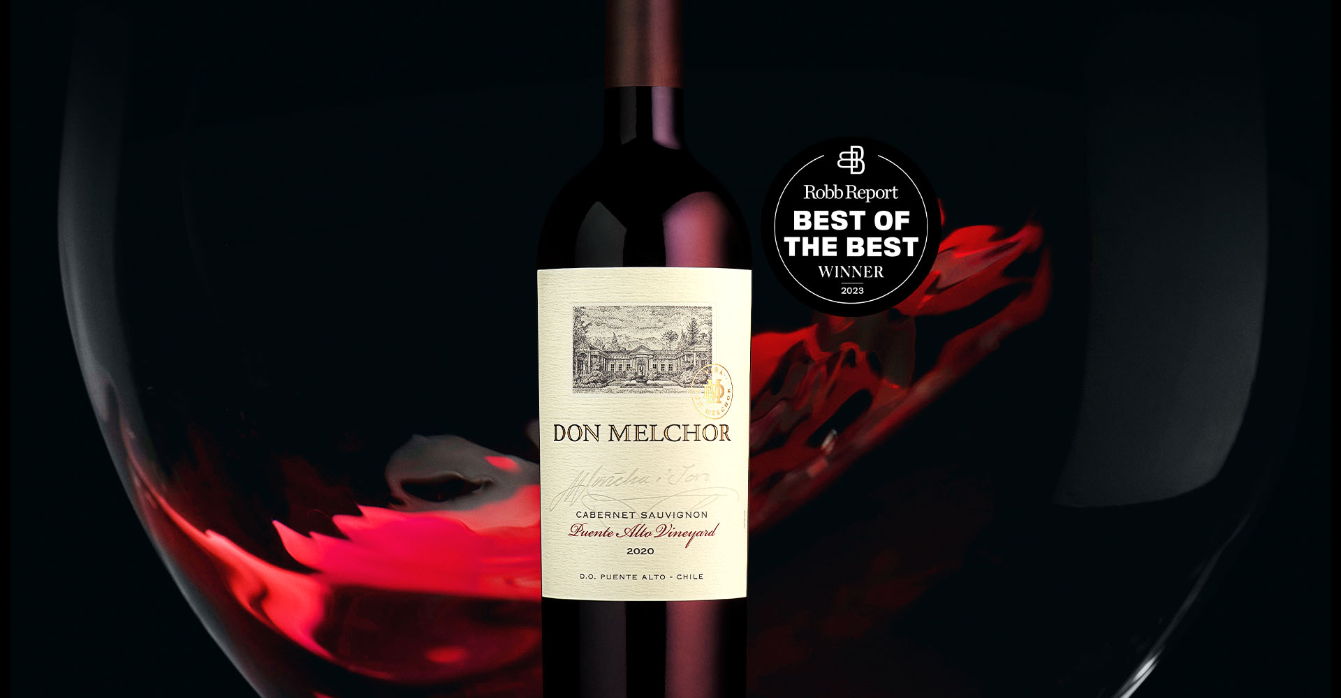 Don Melchor 2020 nombrado único vino chileno en los “Best of the Best Wines of the World” de Robb Report