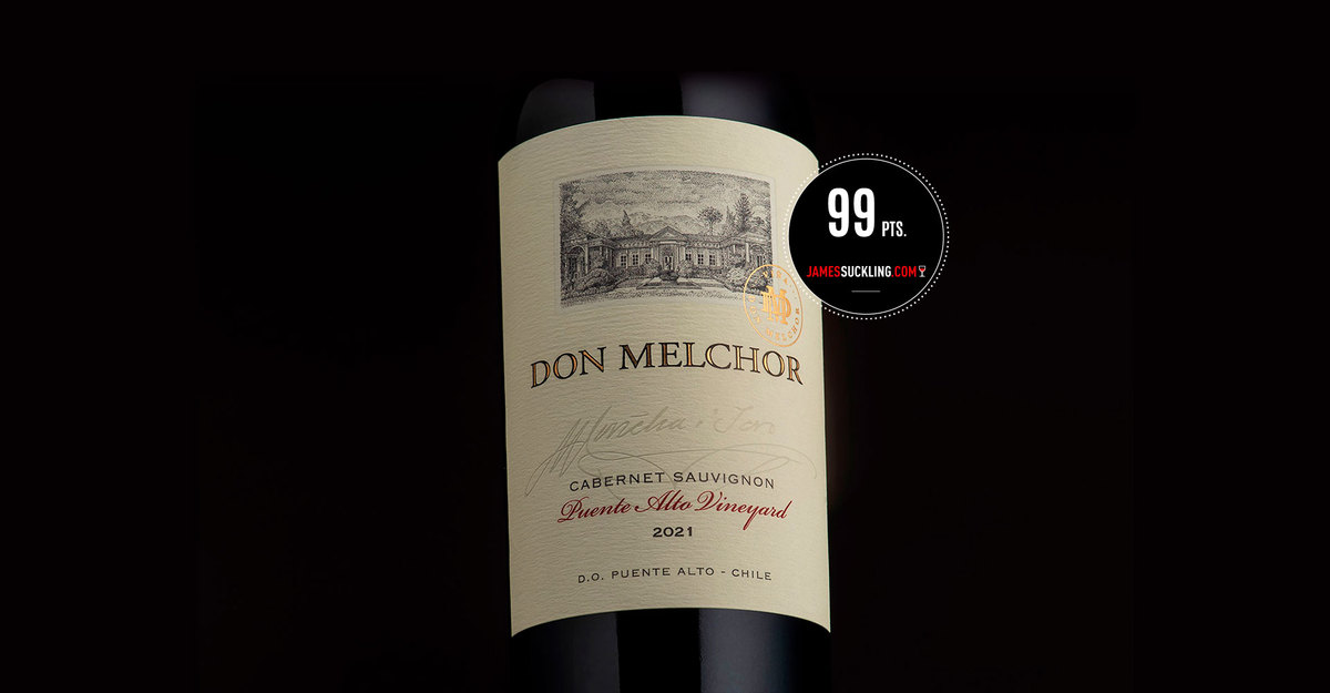 Don Melchor 2021 es reconocido entre los Top 100 Vinos de 2023 de James Suckling